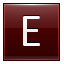 Letter-E-red icon