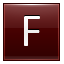 Letter F red icon