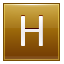 Letter-H-gold icon