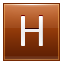 Letter-H-orange icon