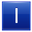 Letter-I-blue icon