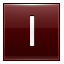 Letter-I-red icon