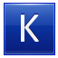 Letter-K-blue icon