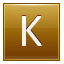 Letter K gold icon