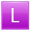 Letter L pink icon