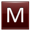 Letter M red icon