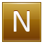 Letter-N-gold icon