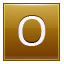 Letter-O-gold icon