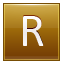 Letter-R-gold icon