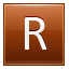 Letter R orange icon