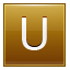 Letter U gold icon
