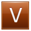 Letter-V-orange icon