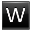 Letter-W-black icon