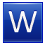 Letter-W-blue icon