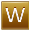 Letter-W-gold icon