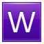 Letter-W-violet icon