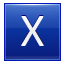 Letter-X-blue icon