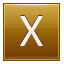 Letter-X-gold icon