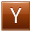 Letter-Y-orange icon