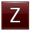 Letter Z red icon