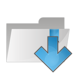 Folder arrow Icon | Blue Bits | Icojam