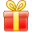 Gift red icon
