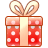 Gift-red-white icon