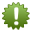 Exclamation mark green icon