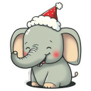 Baby Elephant Christmas icon