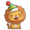 Baby-Lion-Christmas icon