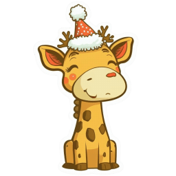 Baby Giraffe Christmas icon