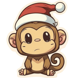 Baby Monkey Christmas icon