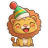 Baby Lion Christmas icon