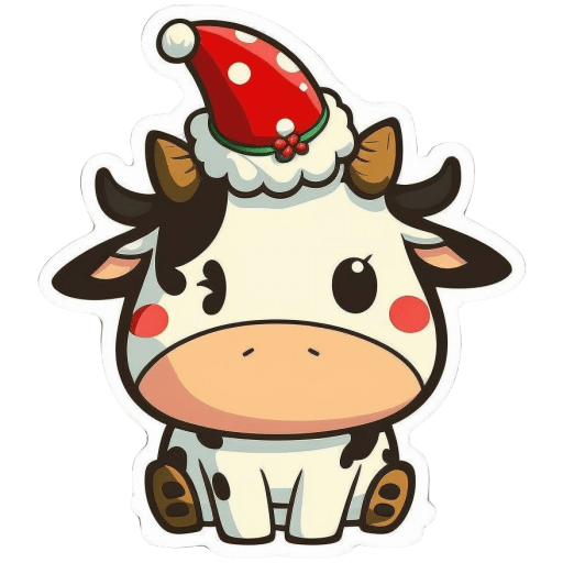 Baby Cow Christmas icon