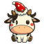 Baby Cow Christmas icon
