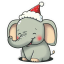 Baby Elephant Christmas icon