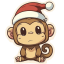 Baby Monkey Christmas icon
