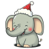 Baby-Elephant-Christmas icon