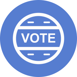 Election Vote Outline Icon Circle Blue Election Iconset Icon Archive