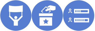 Circle Blue Election Icons