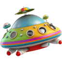 Cute Colorful UFO icon