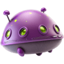 Cute Purple UFO icon