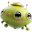 Cute Green UFO icon