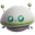 Cute White Robot UFO icon