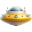 Cute Yellow 2 UFO icon