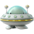 Cute-White-Blinking-UFO icon