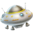 Cute-Yellow-Blue-UFO icon
