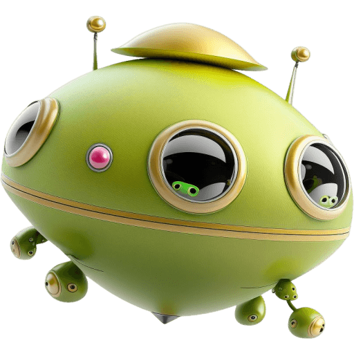 Cute-Green-UFO icon