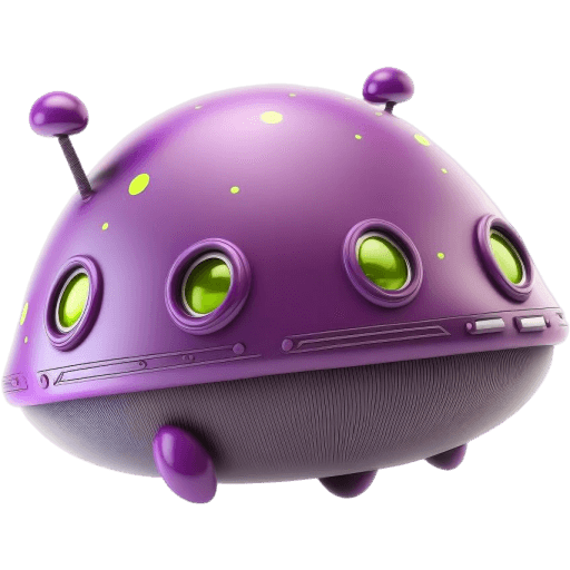 Cute-Purple-UFO icon