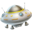 Cute Yellow Blue UFO icon